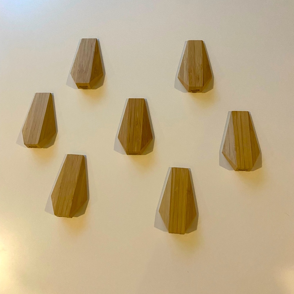 Bamboo IKEA minimalist wall hooks set of 9